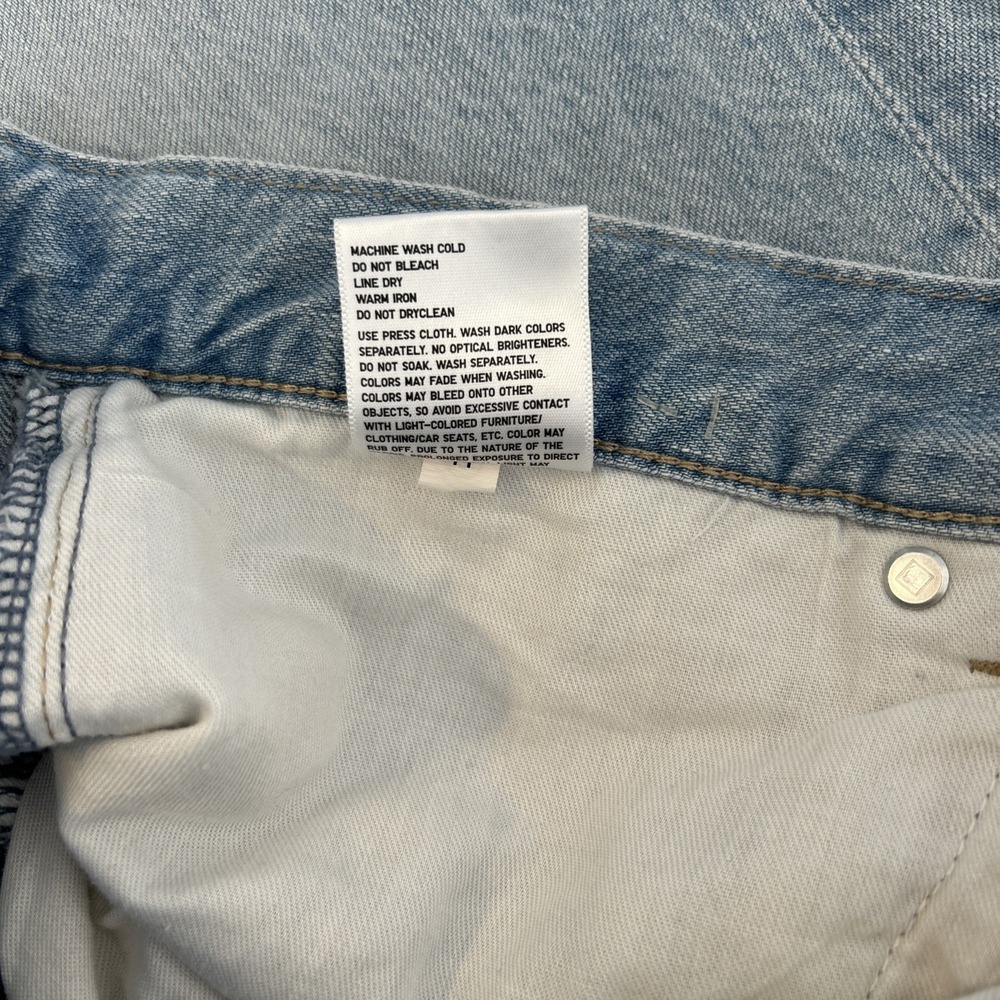 Uniqlo Jeans Womens 32 Relaxed Tapered Mid Rise Light Wash Kaihara Denim 426284 - Picture 8 of 8